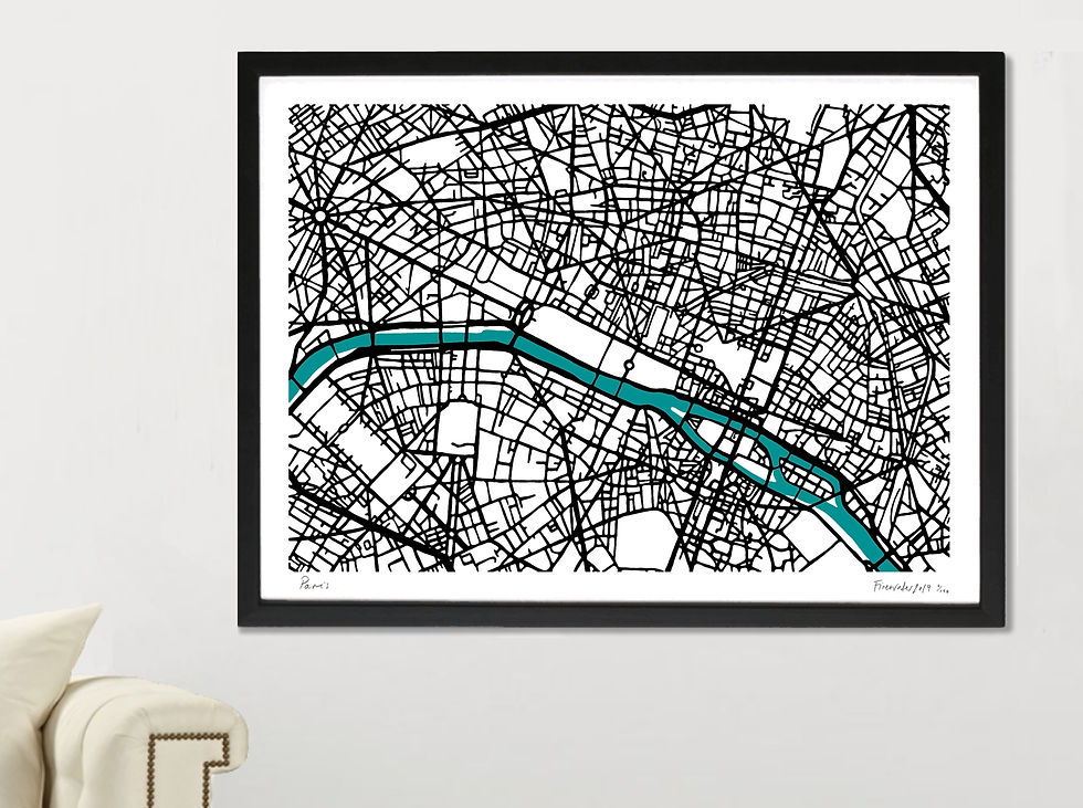 Thumbnail: PARIS ART MAP PRINT