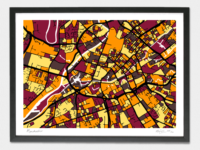 Manchester Map Art - A1 & A2