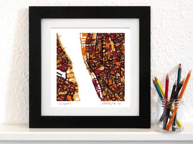 Liverpool Art Map - 8x8