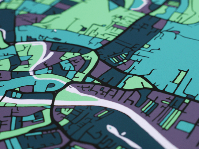 York - City Map Art Detail