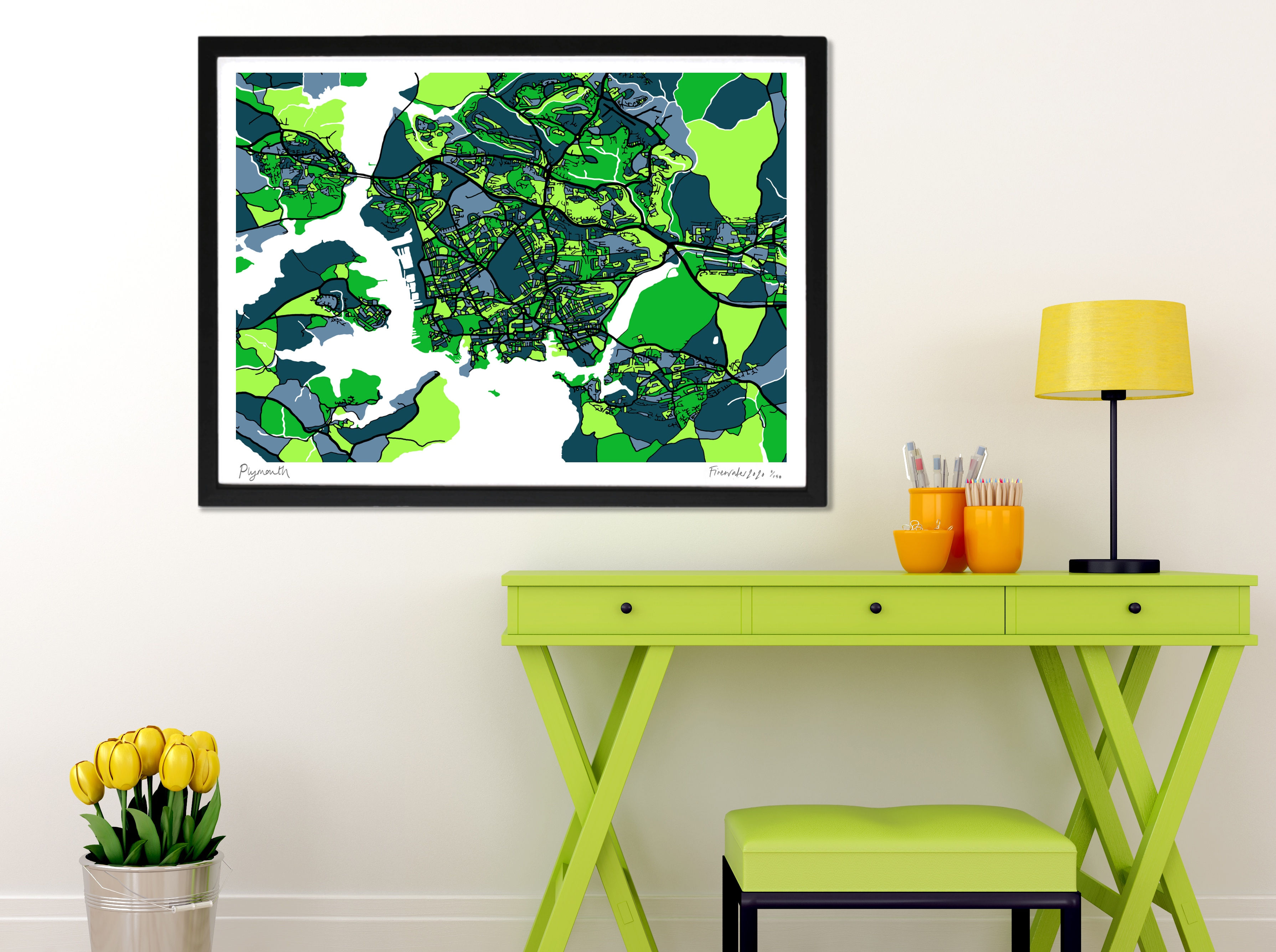 PLYMOUTH ART MAP PRINT