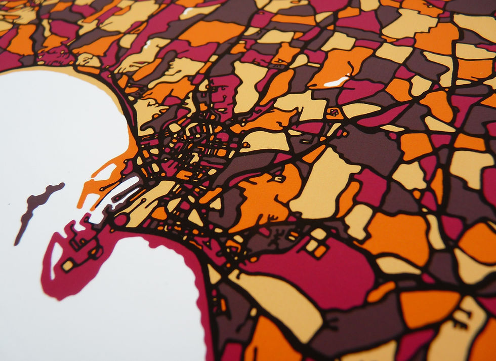 Thumbnail: JERSEY ART MAP PRINT