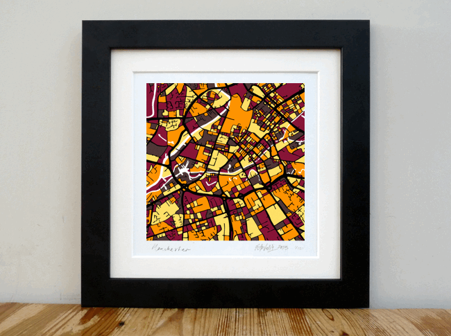 Manchester - City Art Map - 8x8