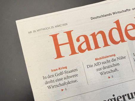Interview in Spezial-Beilage zum Thema M&A und Nachfolge im Handelsblatt vom 25. März 2026