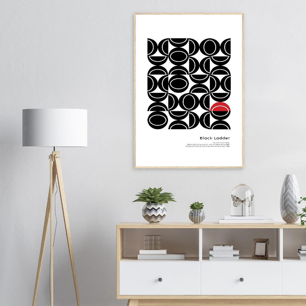 Thumbnail: Black Ladder | Bauhaus Esque Framed Poster