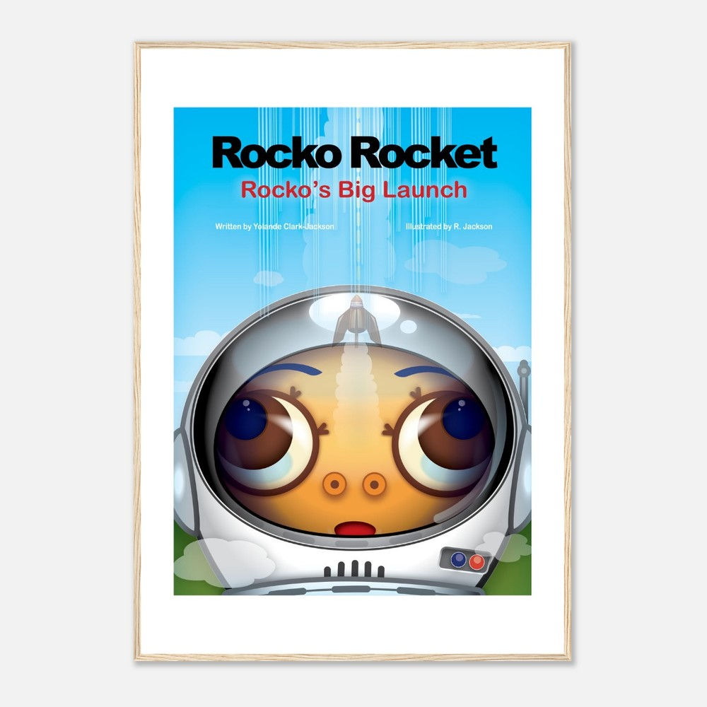 Rocko's Big Launch | Premium Matte Paper Wooden Framed Poster
