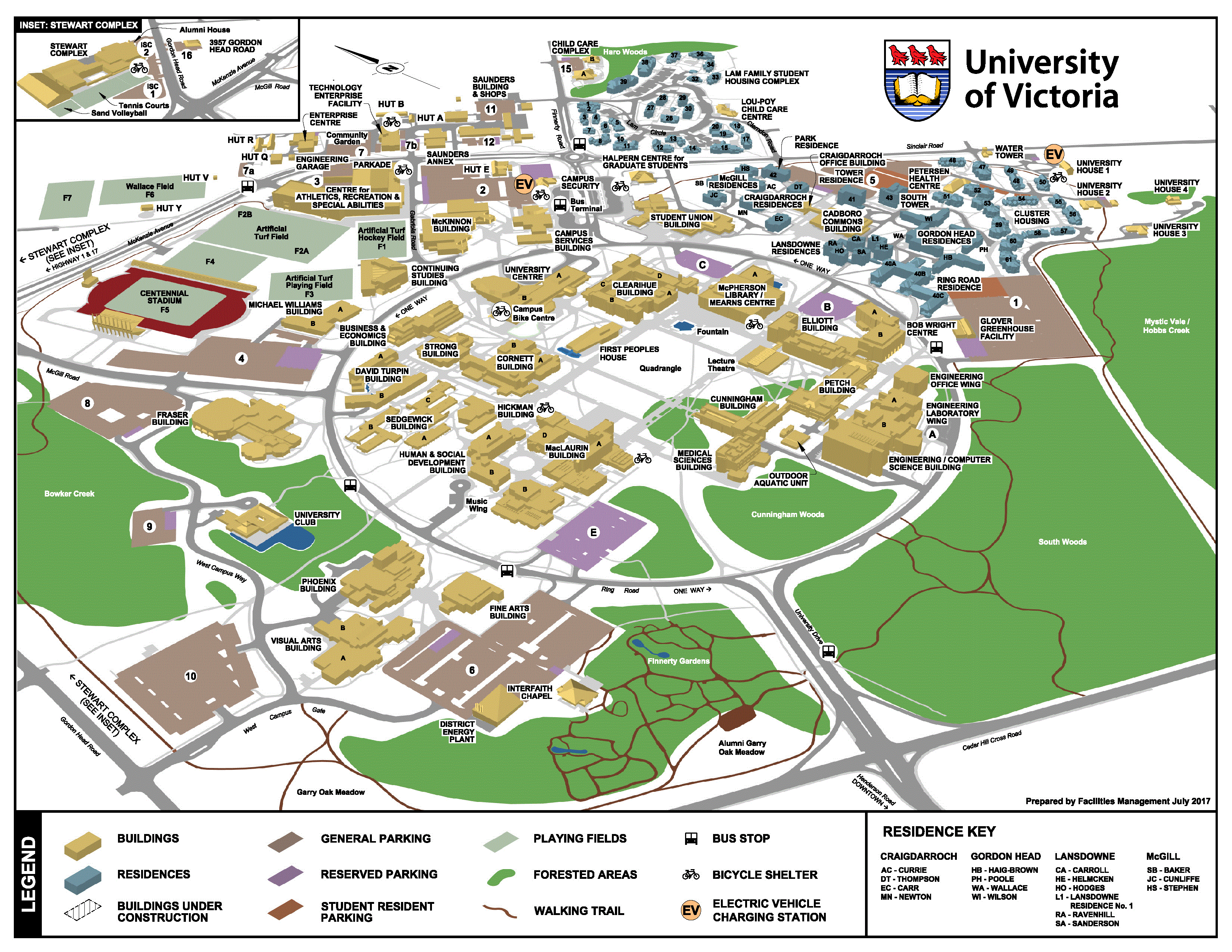 Mapa, Universidad de Victoria