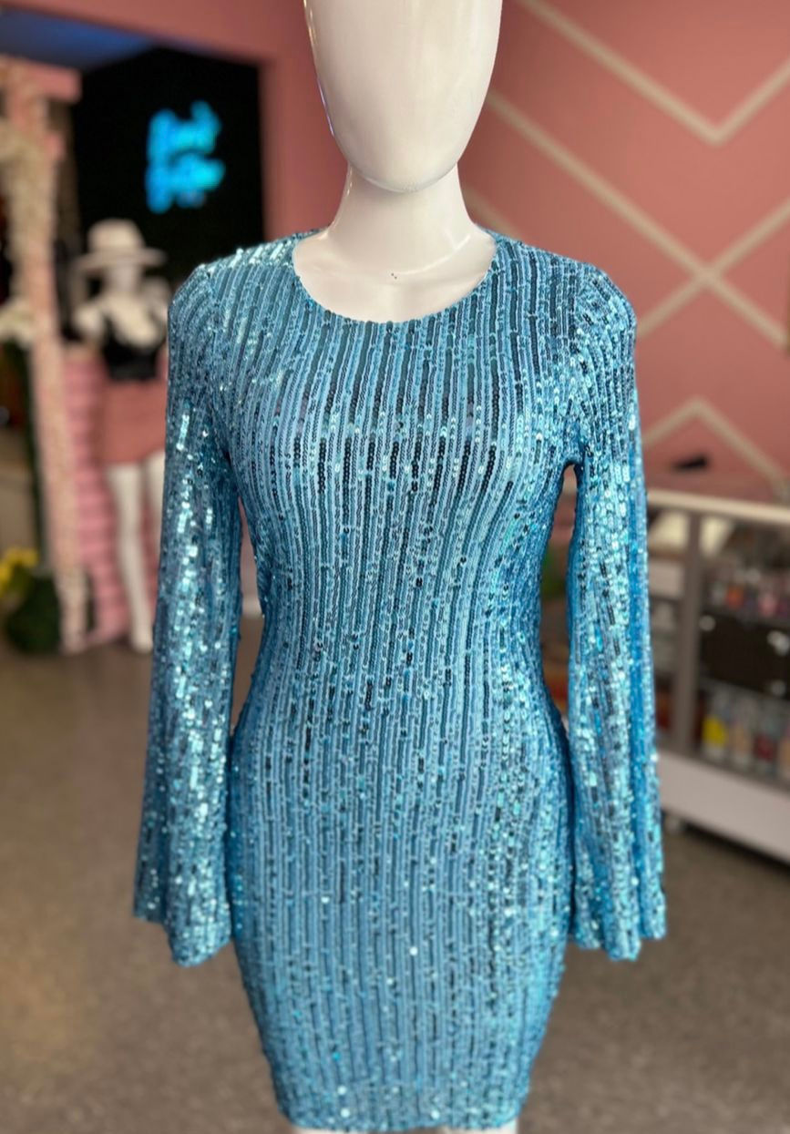 Sparkle long sleeve dress