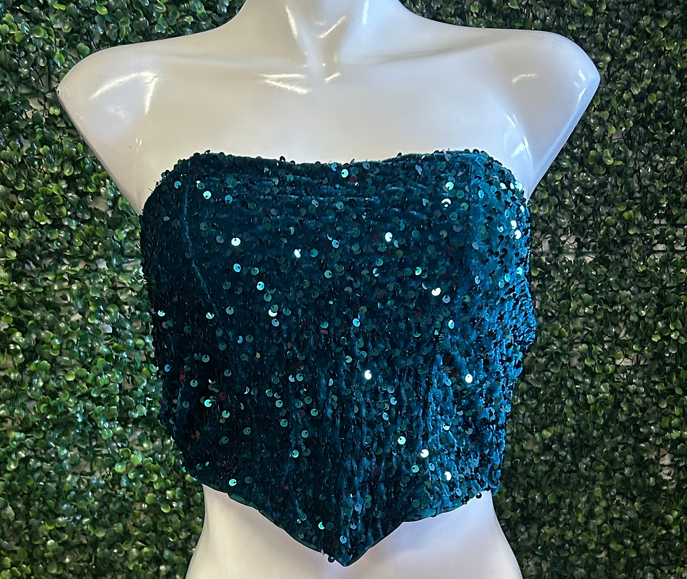 Thumbnail: High Sequin Crop Top