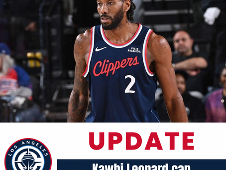 Kawhi To Return Tomorrow