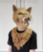 Wolf mask with movable jaw