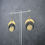 Thumbnail: The Shadow edit Luna Phase Earrings - 20mm Black / Gold