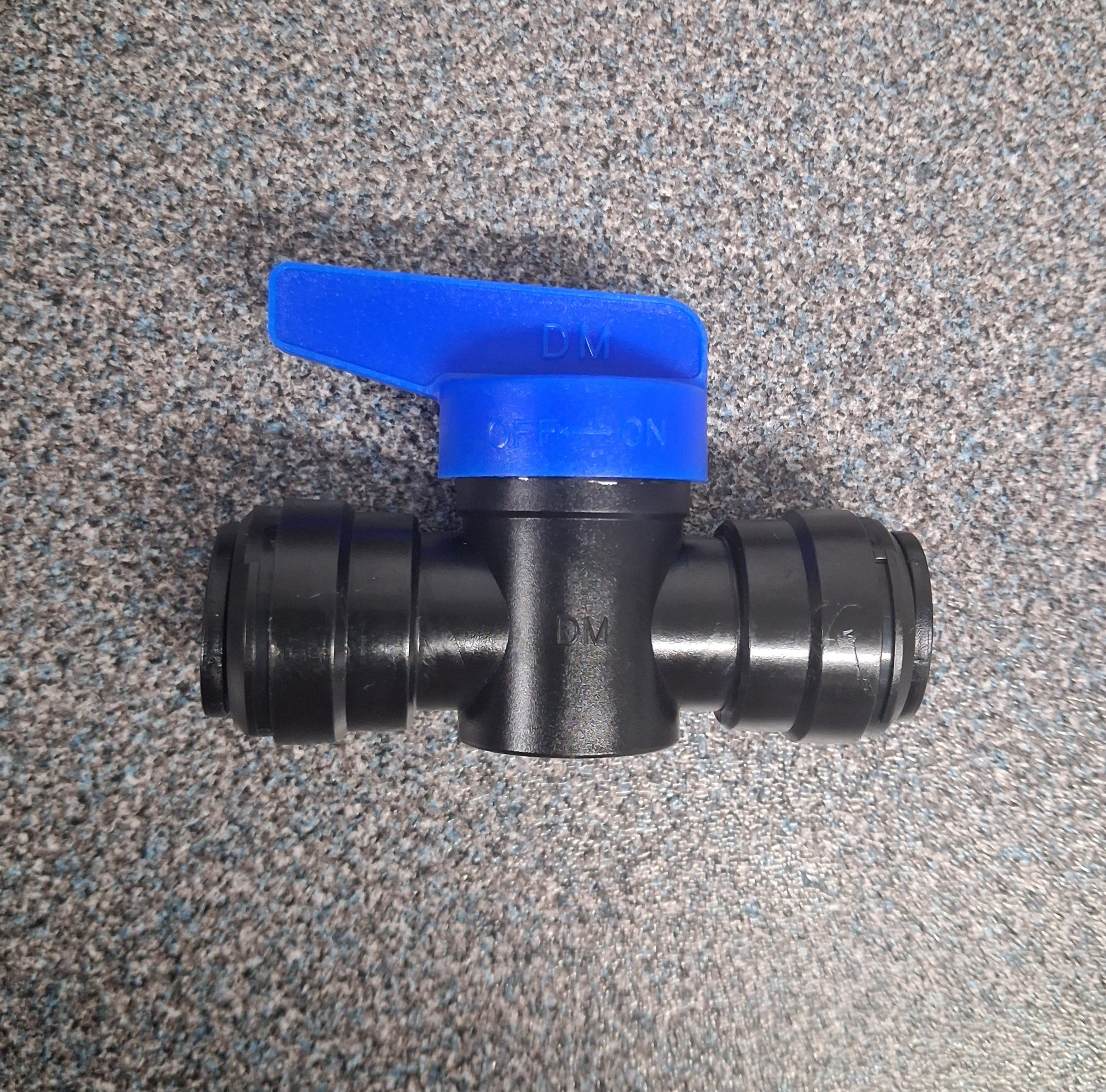 Push Fit 12mm In-line Water Pipe Shut Off Valve