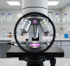 Diagnóstico a partir de la revisión de fluidos y tejidos corporales, como orina, heces y muestras histológicas.