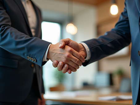 two professional people shaking hands