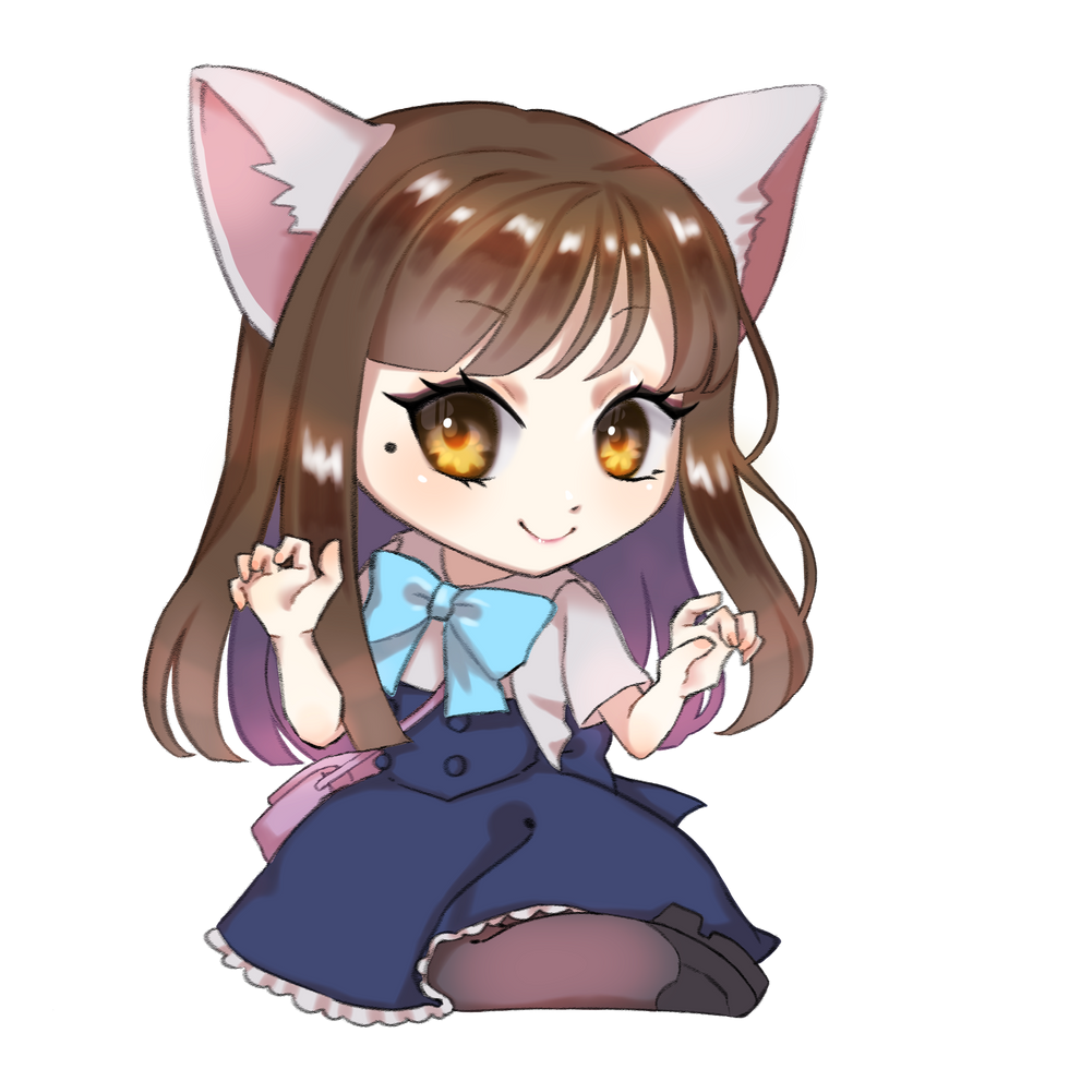 SDイラスト 猫耳ちゃん