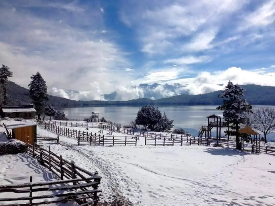 Rara lake during winter