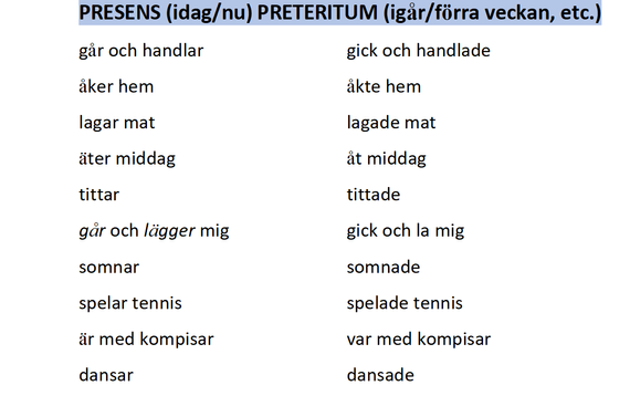 Verb: en vanlig dag 2