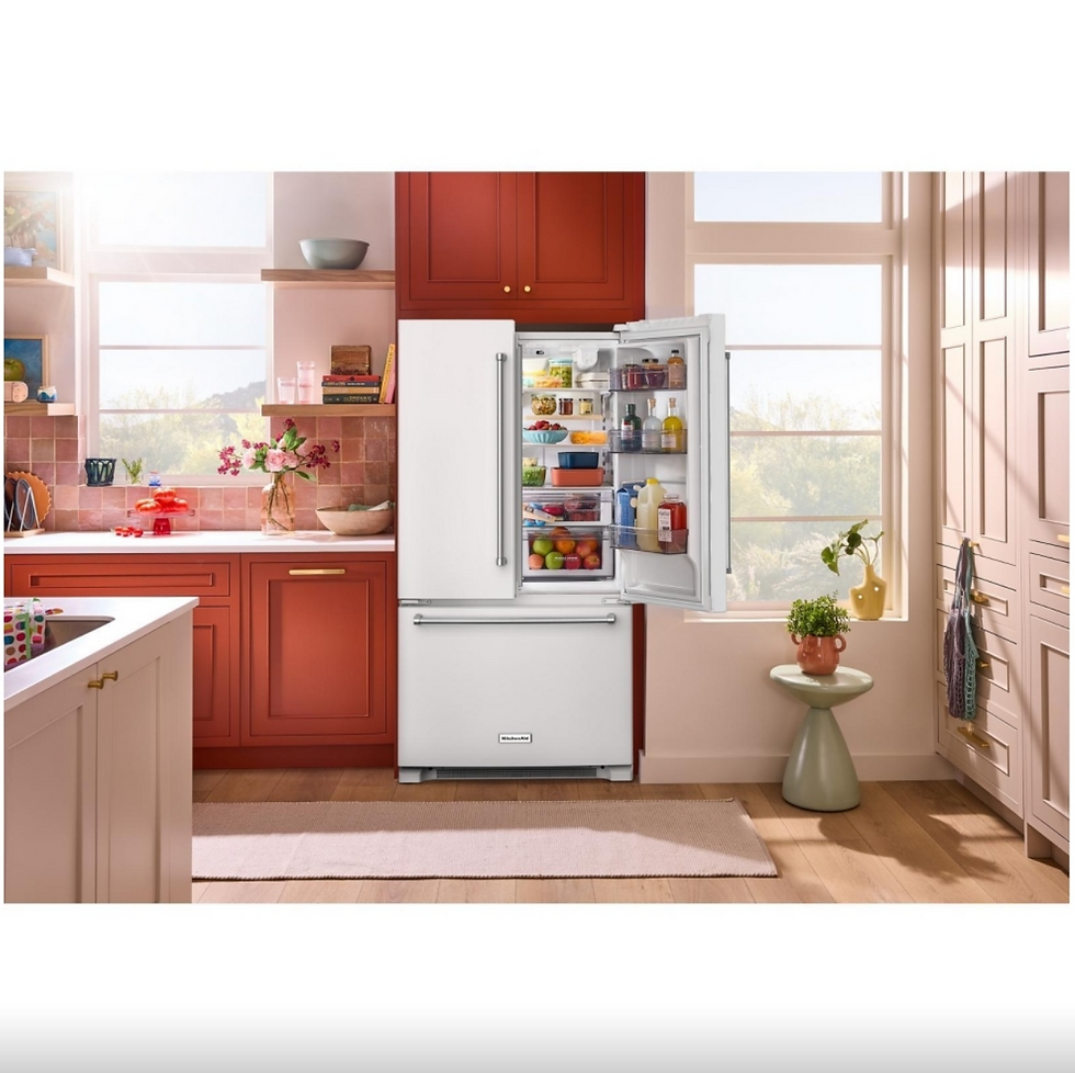 Thumbnail: KitchenAid 36" Counter-Depth French Door Refrigerator, 20 Cu. Ft., KRFC136RWH