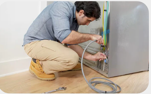 Fridge waterline installation