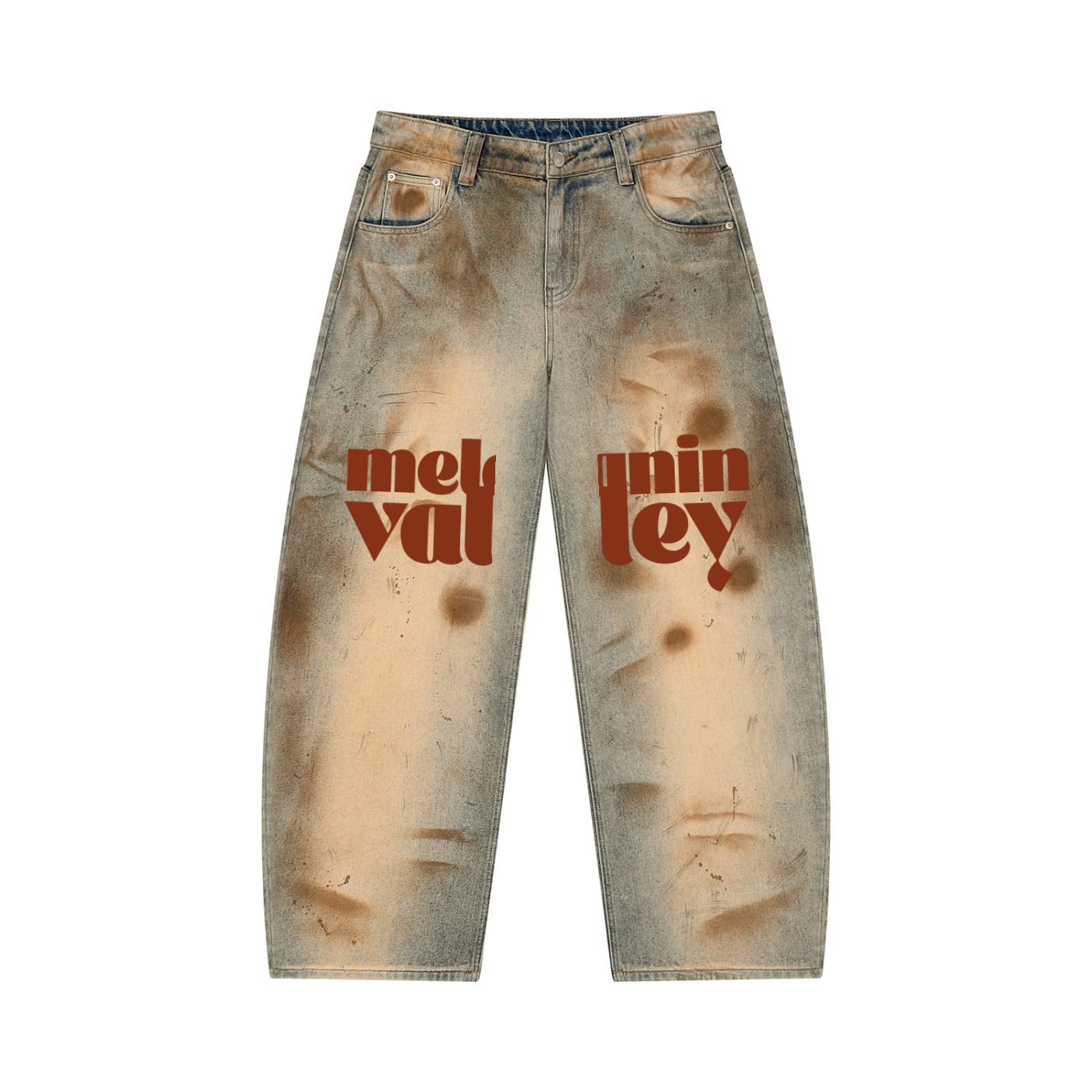 Melanin Valley Vintage Wash Barrel Leg Jeans