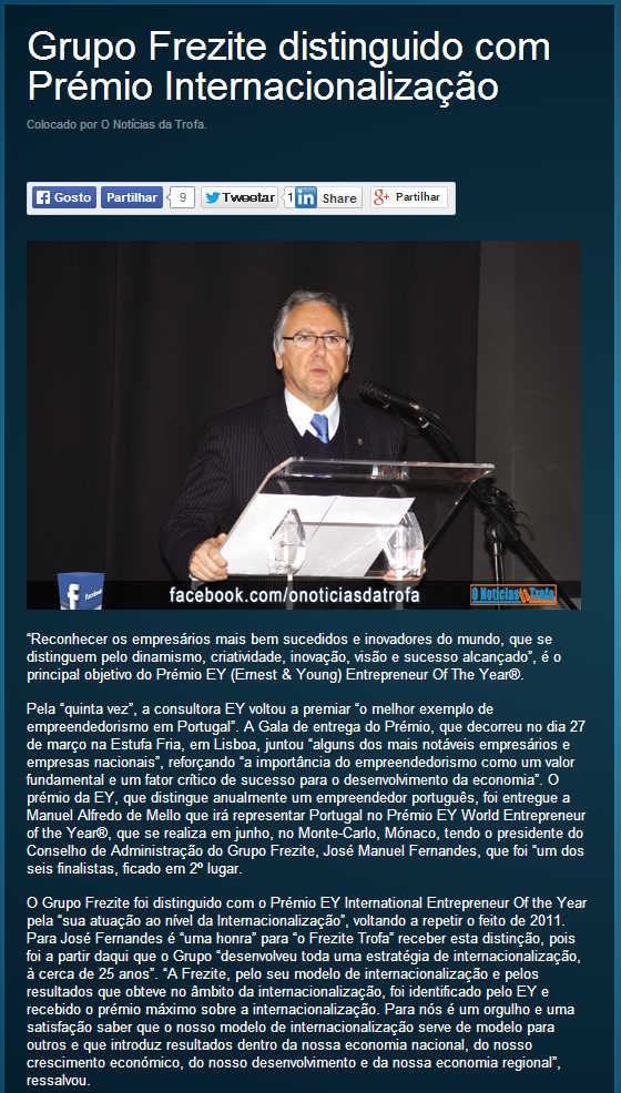 prémio EY International Entrepreneur
