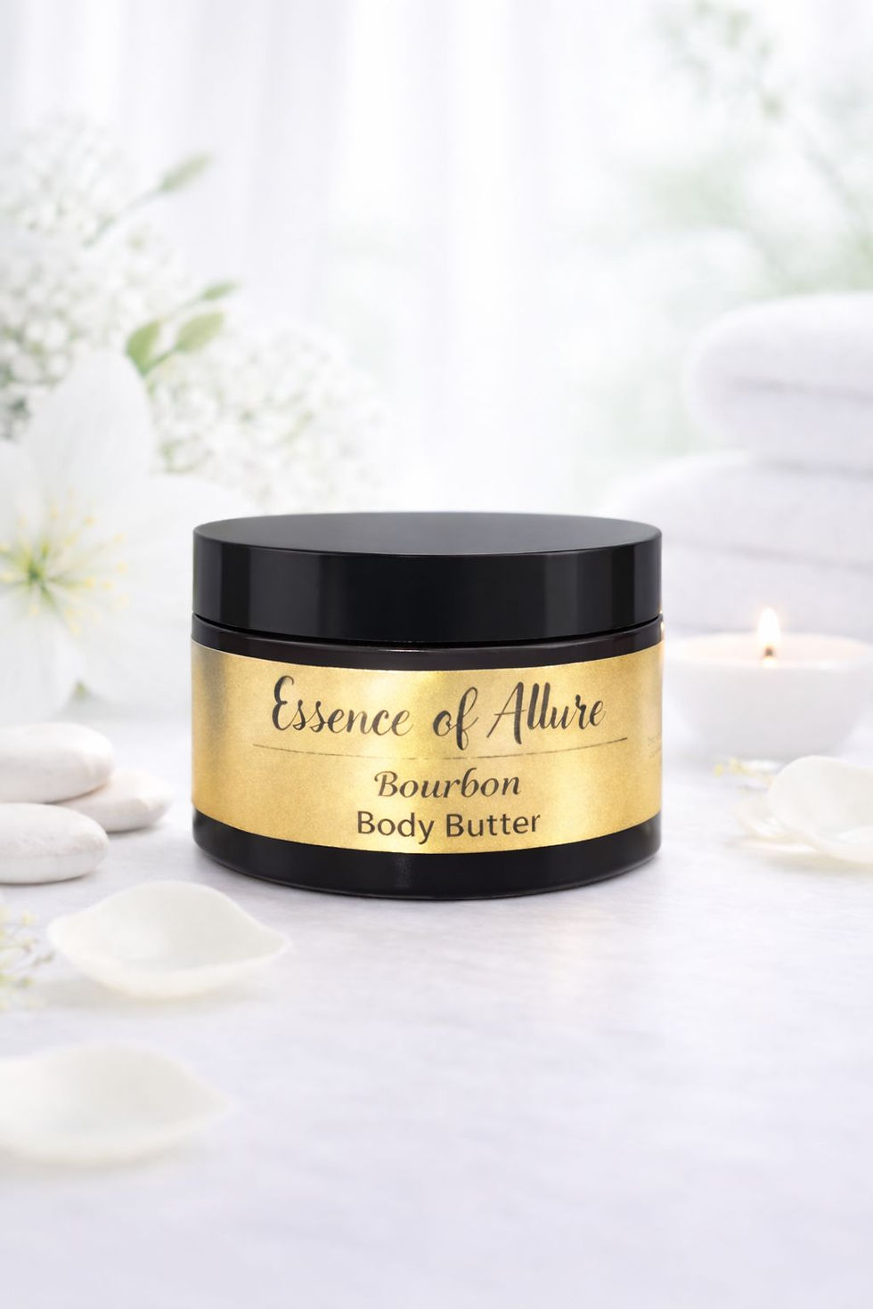 Bourbon scented moisturizing body butter