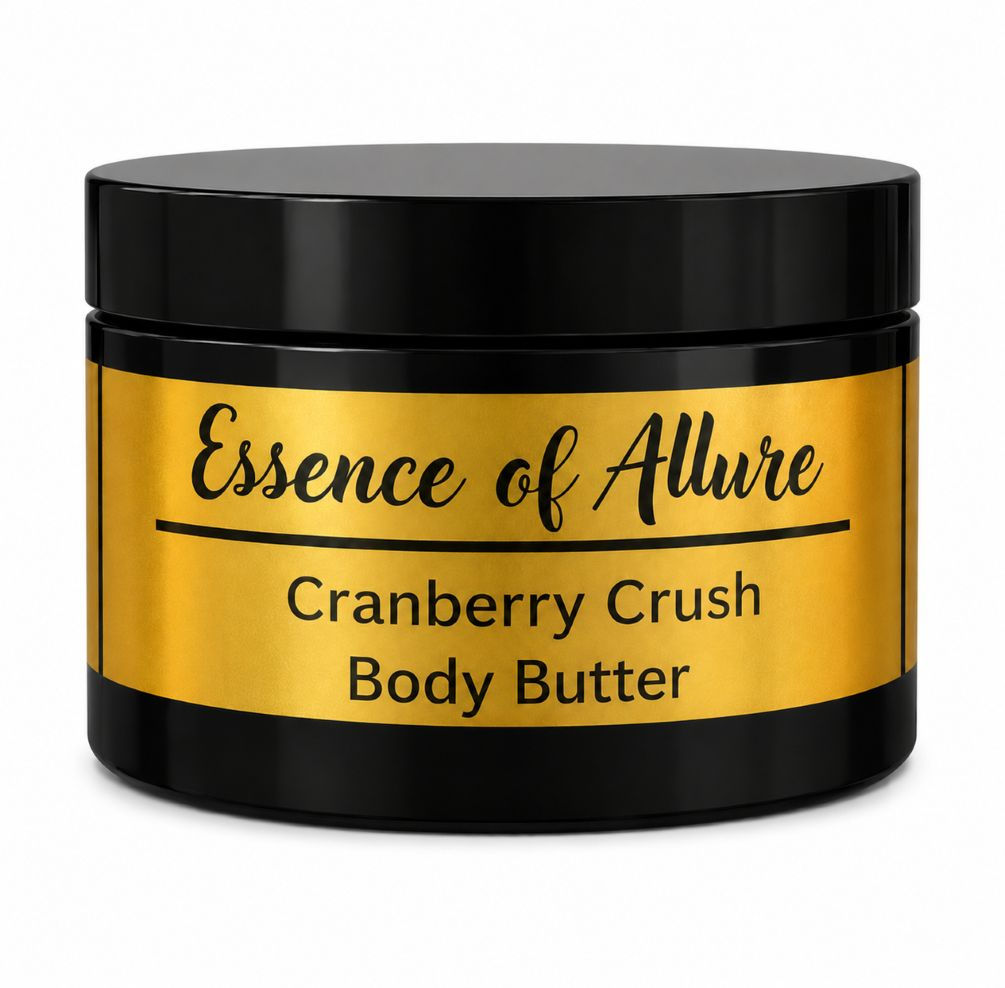 Hydrating Whipped Cranberry Crush Shimmer Shea Body Butter for the Ultimate Glow