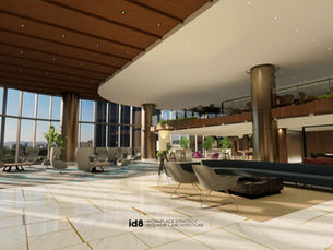 A team of architects reviews building plans inside a partially constructed space, representing foresight and resilience in design. The image reflects id8’s belief that thoughtful planning ensures safety, stability, and continuity even when external forces such as earthquakes test the strength of structures and people.