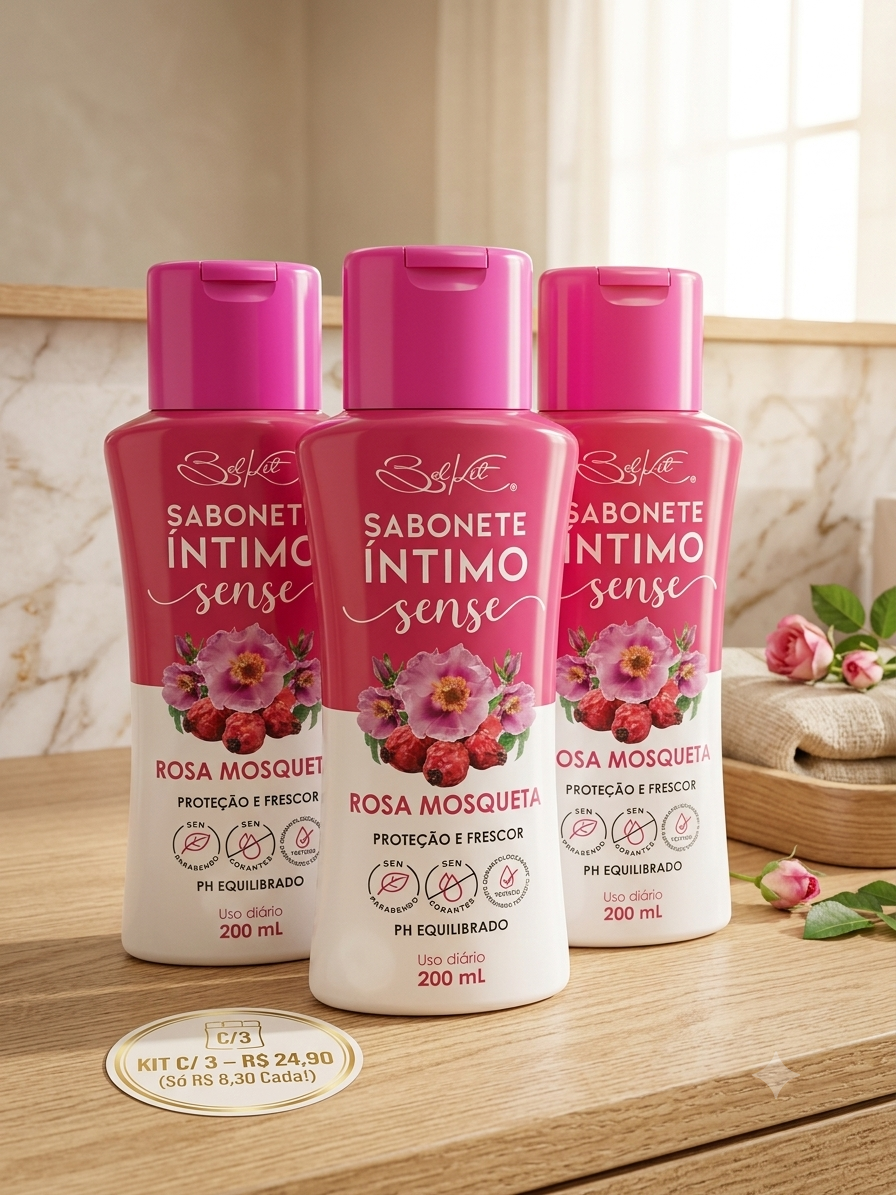 Sabonete íntimo Bellkit rosa de mosqueta