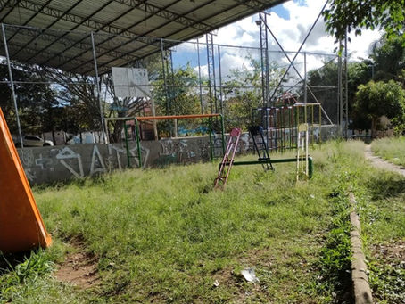 Zeladoria em praça do Parque América/Zona Sul