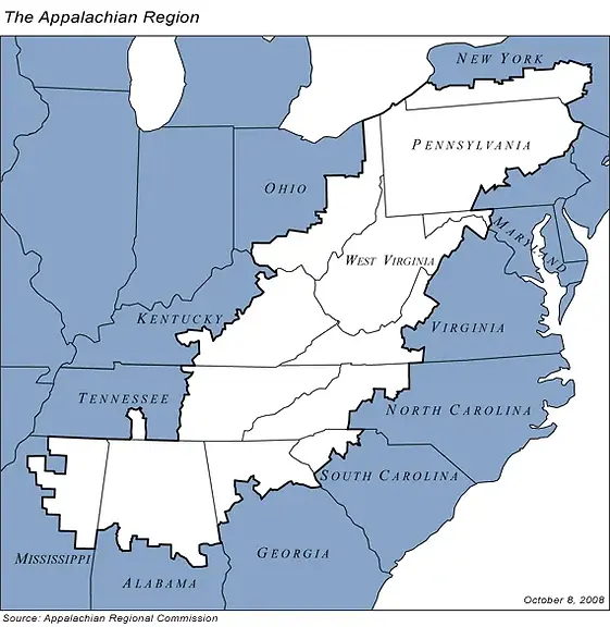 Map of Appalachia