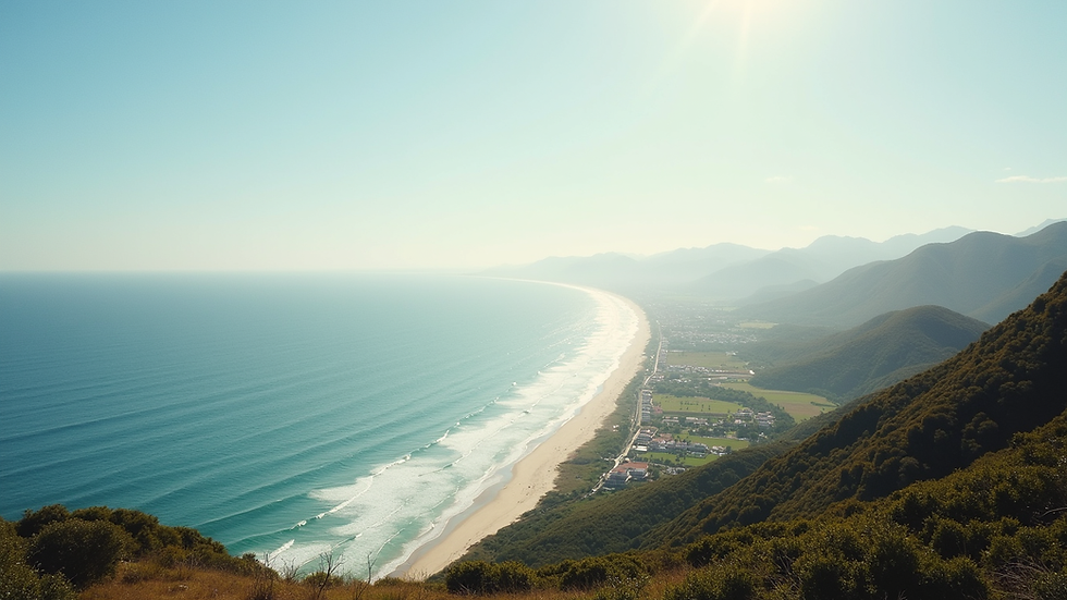 Vista aérea de imóveis de alto padrão no litoral de Santa Catarina