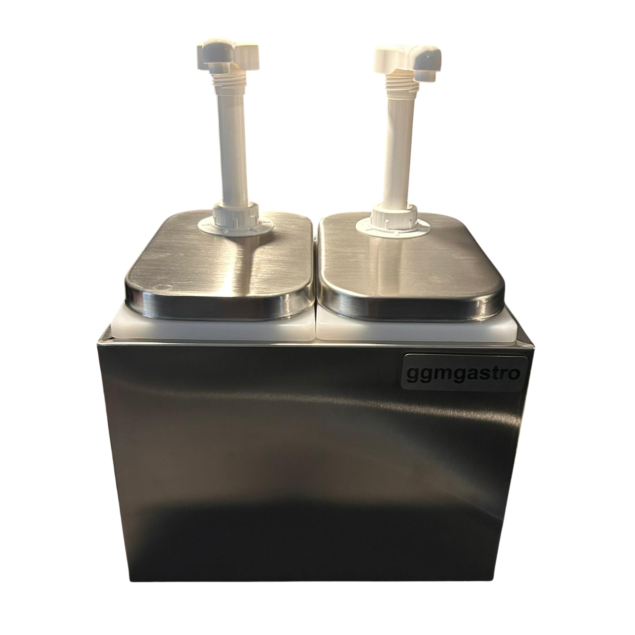 Soßenspender, 2x 2 L inkl. Edelstahlgestell