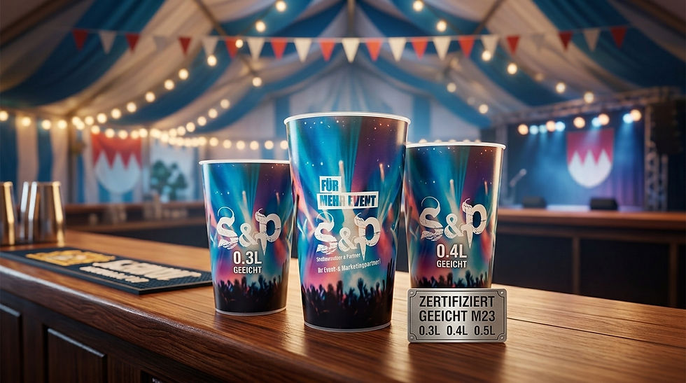 Mehrwegbecher mieten in Franken und Süddeutschland für Events, Stadtfeste, Festivals.