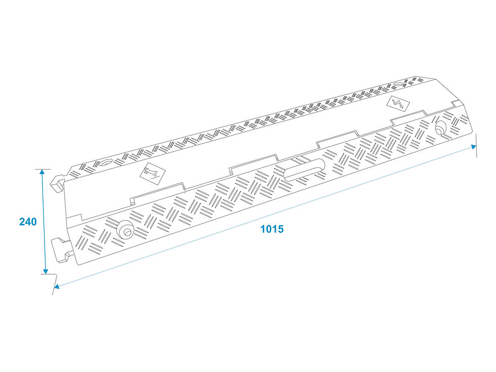 Miniaturbild: Kabelbrücke, 2 Kanäle 1010x240x45mm, Maximallast 5 t