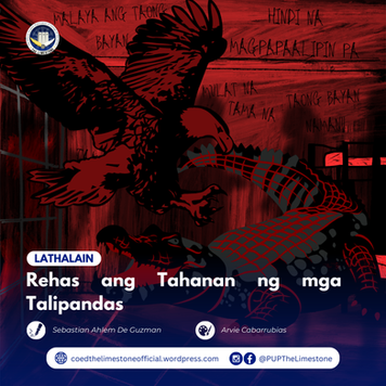 “Magsisilbi ako ng tapat sa inyo, pangako…” ilan lamang ito sa mga pahayag na paulit-ulit nating naririnig na lumalabas sa bibig ng mga payasong hayok sa puwesto. Mga salitang ubod ng tamis ngunit tila asukal na mabilis matunaw, dahil sa likod ng kanilang matatamis na ngiti ay nagkukubli ang layuning pansarili—kapangyarihan, yaman, at impluwensiya. Paulit-ulit nilang inuusal ang mga pangakong tila awit na nakauumay, subalit sa sandaling makamit ang trono ay agad ding naglalaho ang lahat ng ipinangako, na para bang usok na tinatangay ng hangin. Ang taong bayan ang naiipit sa siklo ng pagkadismaya, sapagkat muli na namang nahulog sa bitag ng matatamis na pangungusap at huwad na paglilingkod. “‘Di na magpapaalipin pa, sa mga rehas mo.” Isang linya mula sa awiting Kapangyarihan ng Ben&Ben at SB19, ngunit higit pa sa liriko—ito ay naging mitsa ng paggising at panawagan. Sa bawat salitang bumabalot sa himig ng awitin, malinaw ang mensahe: tapos na ang panahon ng pananahimik, ng pagbubulag