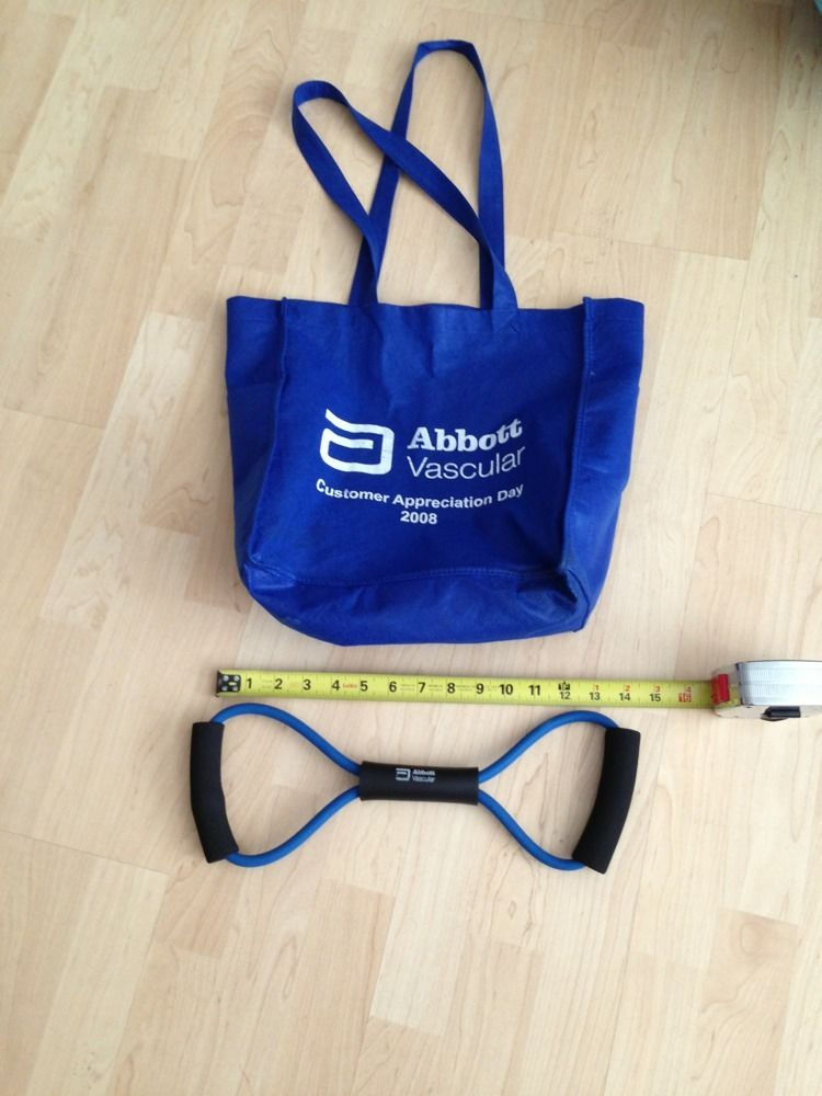 Thumbnail: SHOPPING BAG AND EXERCISE BAND (NEW) (BLUE)