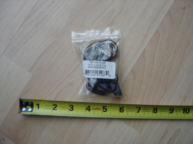 Thumbnail: NOKIA 6100 HANDS FREE EAR PLUG (NEW)