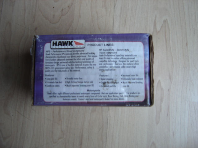 Thumbnail: REAR BRAKE PADS (NEW) (HAWK PERFORMANCE)