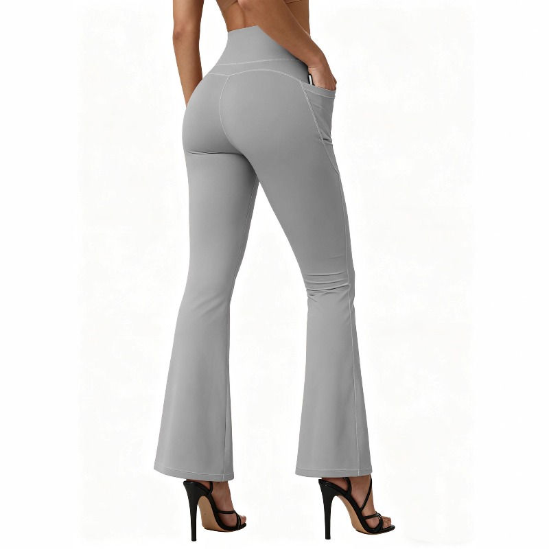 Thumbnail: Leggings de bocas alargadas de cintura alta com bolsos