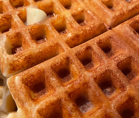 Closeup of a waffle