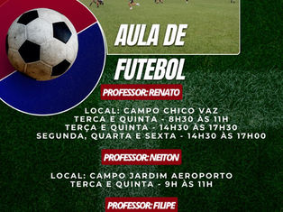 Aulas Gratuitas de Futebol para crianças e jovens em Guaratinguetá