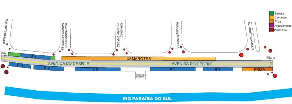 Mapa das Arquibancadas