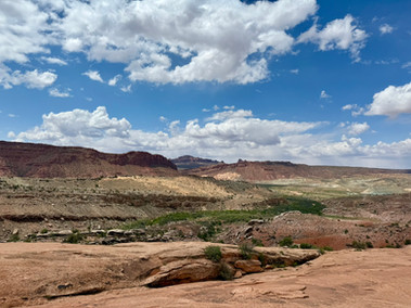 View from the Delicate Arch of the vast landscape