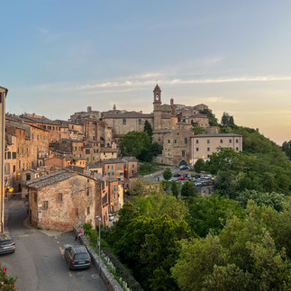 sunset view in montepulciano