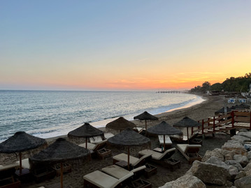 marbella beach spain sunset