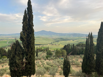 countryside view from pienza