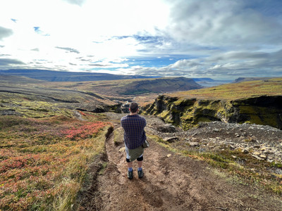 glymur waterfall hike iceland