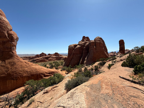 View from Landscape Arch trail in Arches National Park